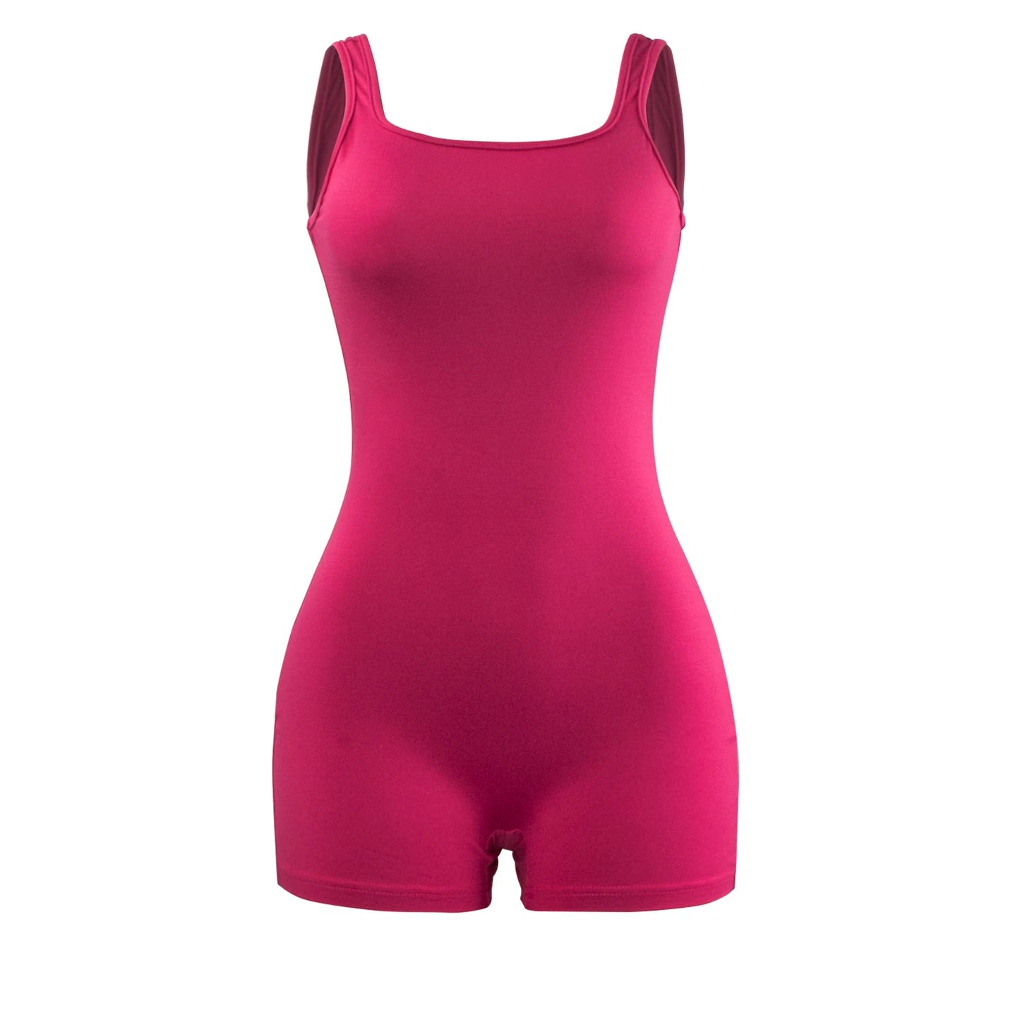 Damen rückenfreier Tank-Strampler, figurbetont, einteilig, Neckholder, ärmellos, Body, kurze Overalls