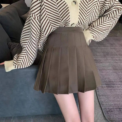 Miniröcke für Damen, 2024, Sommer, japanische Schule, Faltenröcke, hohe Taille, Kawaii, niedlich, rosa karierter Rock, Uniform, Harajuku, Jupe