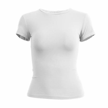 Frau Kleidung Kurzarm T-shirt Slim Fit Tops Weibliche Oansatz Gestrickte Mantel T-shirt Straße Tragen Sportliche 2024 Y2K New2410