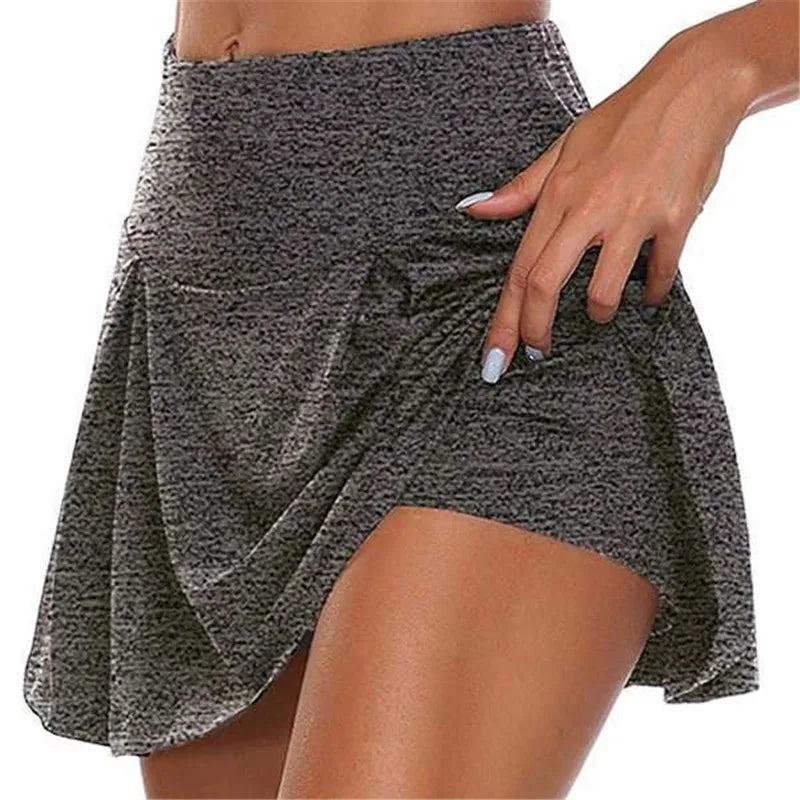 Sommer Frauen Sprints Tennis Dance Fitness Kurze Röcke Schnell Trocknend Feste Weibliche Futter Hohe Taille Mini Röcke Shorts