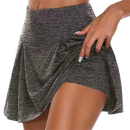 Sommer Frauen Sprints Tennis Dance Fitness Kurze Röcke Schnell Trocknend Feste Weibliche Futter Hohe Taille Mini Röcke Shorts