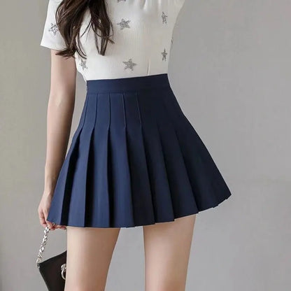 Miniröcke für Damen, 2024, Sommer, japanische Schule, Faltenröcke, hohe Taille, Kawaii, niedlich, rosa karierter Rock, Uniform, Harajuku, Jupe
