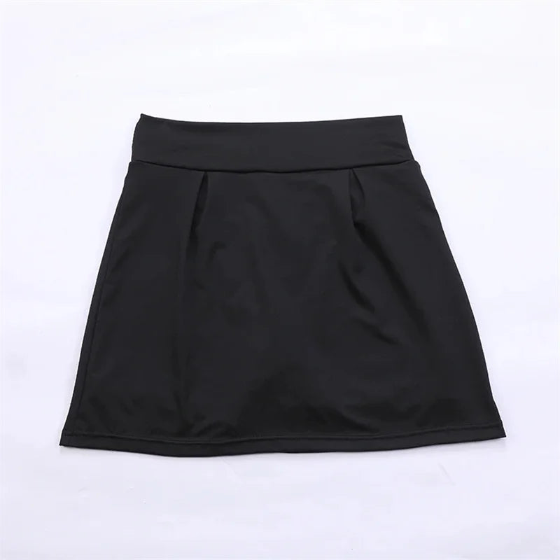 Sommer Frauen Sprints Tennis Dance Fitness Kurze Röcke Schnell Trocknend Feste Weibliche Futter Hohe Taille Mini Röcke Shorts