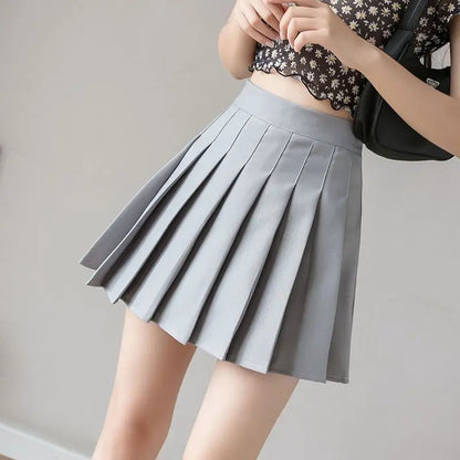 Miniröcke für Damen, 2024, Sommer, japanische Schule, Faltenröcke, hohe Taille, Kawaii, niedlich, rosa karierter Rock, Uniform, Harajuku, Jupe
